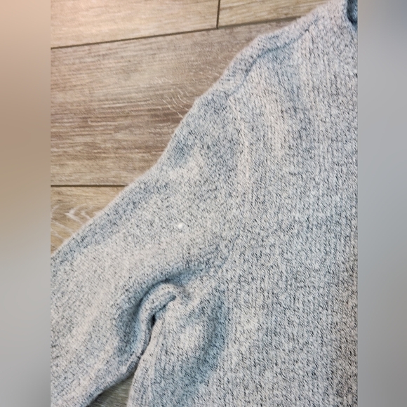 Lulus harmonious light grey angora wool mock neck long sleeve swing dress - Picture 3 of 10